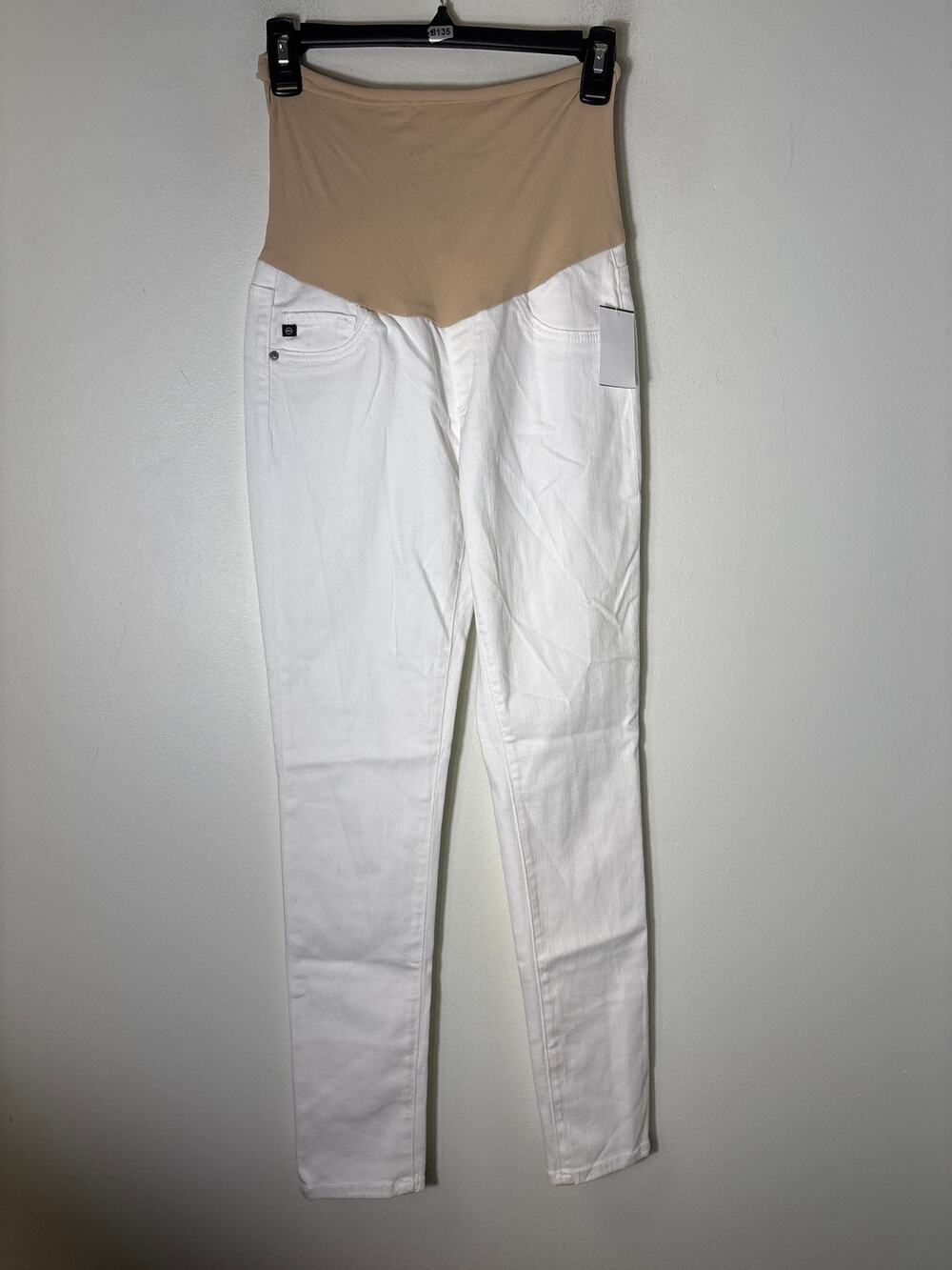 NWT AG White "The Legging Ankle" Denim Maternity Jean Sz 26
